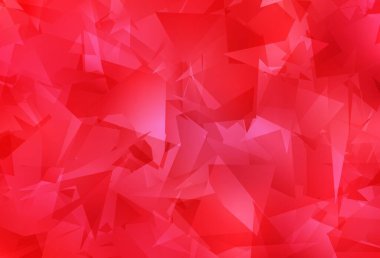 Açık Kırmızı Vektör Çokgen arkaplanı. Çokgen biçiminde, gradyan ile renkli çizimler. İşiniz için en iyi üçgen tasarım.