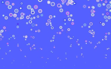 Disklerle açık mor vektör dokusu. Renkli su damlaları olan modern soyut çizimler. Güzel web siteleri için desen.