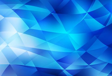 Hafif BLUE vektör mozaik şablonu. Origami tarzında gradyan ile geometrik çizim. Dizaynınız için üçgen desen.