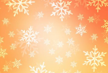 Açık Turuncu vektör arkaplanı Xmas tarzında. Renkli Noel şeyleri ile soyut gradyan çizimi. Üniversitenin tanıtımı için akıllı tasarım.