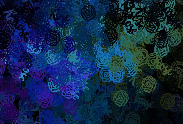 Тёмный Многоцветный Векторный Шаблон Хаотичными Формами Красочные Хаотические Формы Градиентом — стоковый вектор