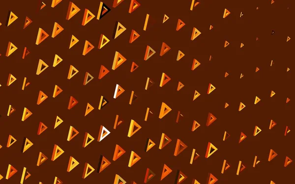 Dark Orange Vector Layout Lines Triangles Triangles Abstract Background Colorful — Vetor de Stock