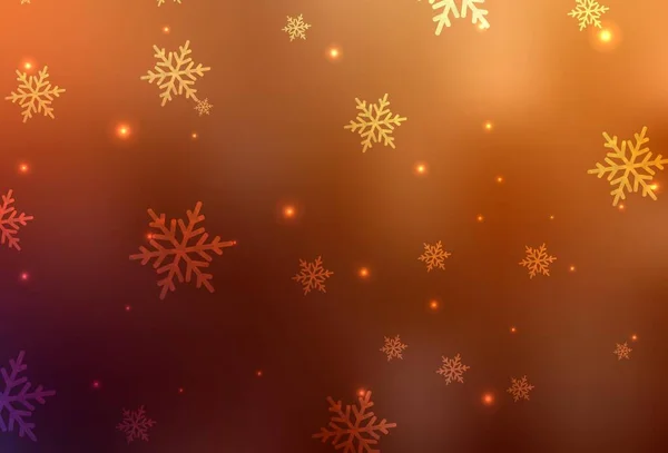 休日のスタイルでダークオレンジベクトルの背景 カラフルなクリスマスのものと抽象グラデーションイラスト 文法サイトのパターン — ストックベクタ
