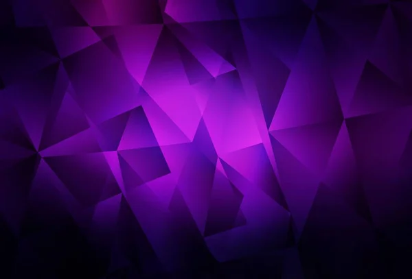 Dark Purple Pink Vector Polygon Abstract Backdrop Shining Polygonal Illustration — Stock Vector