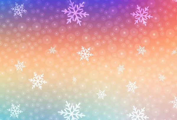 Licht Multicolor Vector Achtergrond Xmas Stijl Glanzende Illustratie Met Kerstballen — Stockvector