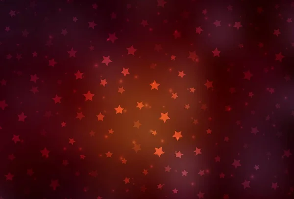 Dark Red Vector Layout Bright Snowflakes Stars Glitter Abstract Illustration — Vettoriale Stock