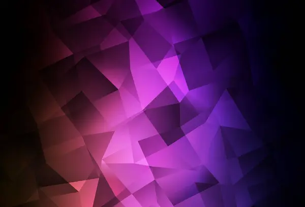 深紫色 粉色矢量闪烁着三角形布局 用三角形显示五彩缤纷的图画 手机背景模版 — 图库矢量图片