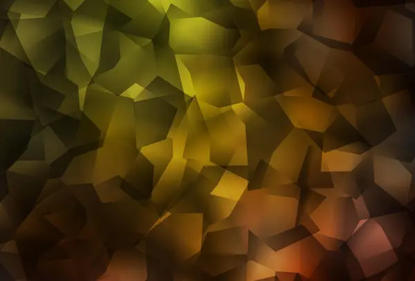 Dark Green Yellow Vector Abstract Mosaic Pattern Colorful Illustration Polygonal — Vetor de Stock