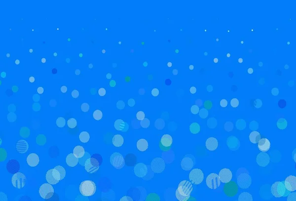 Azul Claro Textura Vectorial Verde Con Discos Burbujas Borrosas Sobre — Vector de stock