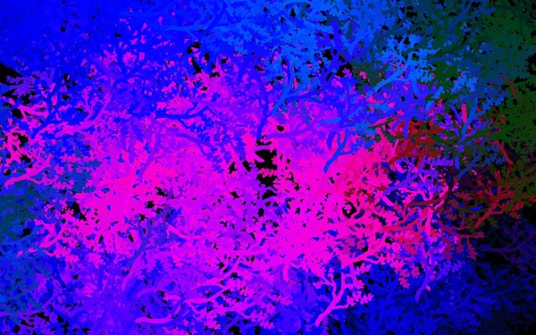 Темно Розовый Синий Вектор Естественный Обратный Ход Деревьями Ветвями Новая — стоковый вектор