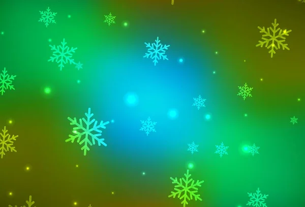 Светло Синий Желтый Векторный Расклад Новогоднем Стиле Умная Иллюстрация Градиентными — стоковый вектор