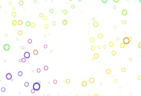 Light Multicolor Vector Pattern Spheres Glitter Abstract Illustration Blurred Drops — Stock vektor