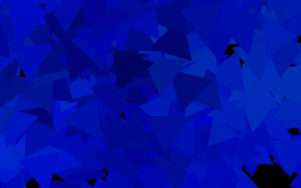 Темная Векторная Раскладка Синего Цвета Линиями Треугольниками Красивая Иллюстрация Треугольниками — стоковый вектор