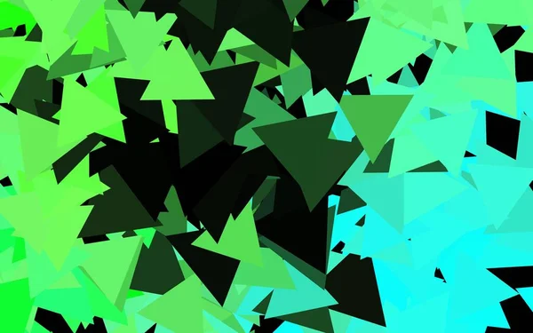 Fundo Vetorial Verde Escuro Com Triângulos Ilustração Gradiente Abstrato Com —  Vetores de Stock