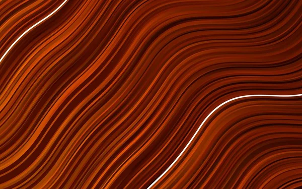 Dunkelorangefarbenes Vektormuster Mit Linien Ovalen Leuchtende Schiefe Illustration Marmorstil Eine — Stockvektor