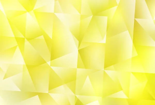 明るい黄色のベクトルが三角形の背景を照らす 三角形で構成される多角形のイラストを輝いています デザインの三角形パターン — ストックベクタ