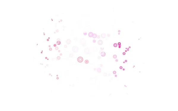Світло Рожевий Векторний Шаблон Колами Сучасна Абстрактна Ілюстрація Барвистими Краплями — стоковий вектор