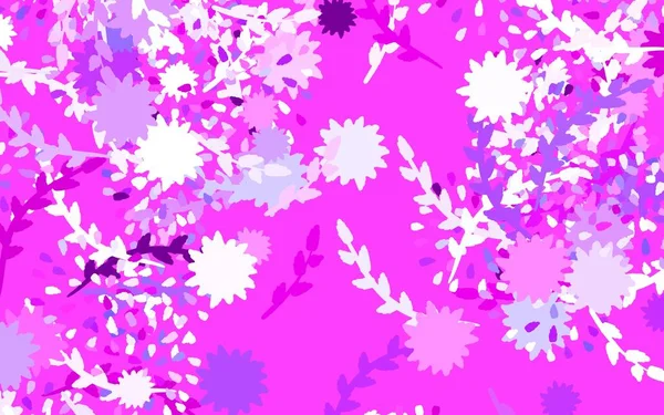 Light Purple Vektor Abstrakten Hintergrund Mit Blumen Rosen Glitzernde Abstrakte — Stockvektor