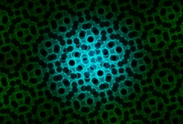 Tmavě Zelené Vektorové Uspořádání Kruhovými Tvary Abstraktní Ilustrace Barevnými Bublinami — Stockový vektor