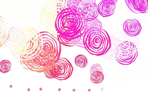 Light Pink Yellow Vector Abstract Design Roses Illustration Colorful Abstract — Διανυσματικό Αρχείο