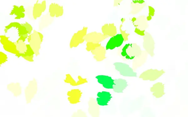 Hellgrüne Gelbe Vektortextur Mit Abstrakten Formen Einfache Farbenfrohe Illustration Mit — Stockvektor