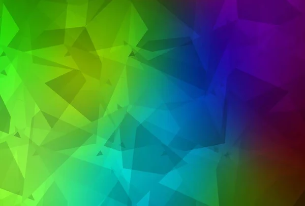 Scuro Sfondo Vettoriale Multicolore Con Forme Poligonali Forme Caotiche Colorate — Vettoriale Stock