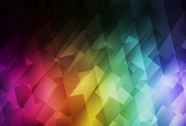 Donker Multicolor Vector Patroon Vierkante Stijl Abstracte Gradiënt Afbeelding Met — Stockvector