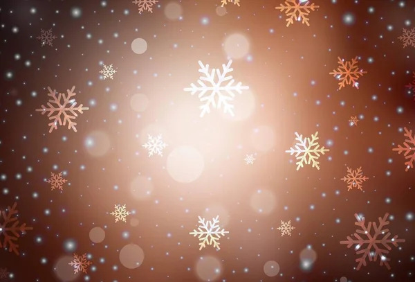 Fondo Vectorial Naranja Oscuro Estilo Navidad Diseño Colorido Estilo Navideño — Vector de stock