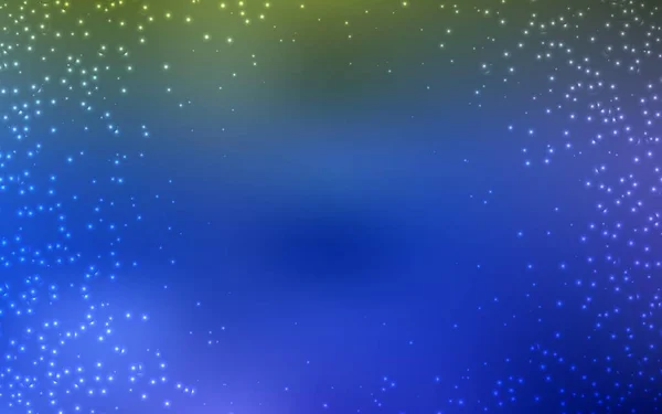 Hellblauer Grüner Vektorhintergrund Mit Astronomischen Sternen Glitzernde Abstrakte Illustration Mit — Stockvektor
