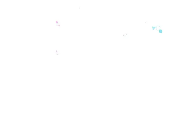 Світло Рожевий Синій Векторний Шаблон Кристалами Колами Кола Лінії Абстрактному — стоковий вектор