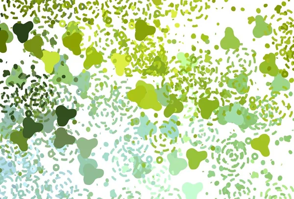 Hellgrüner Gelber Vektorhintergrund Mit Abstrakten Formen Illustration Mit Farbenfrohen Verlaufsformen — Stockvektor