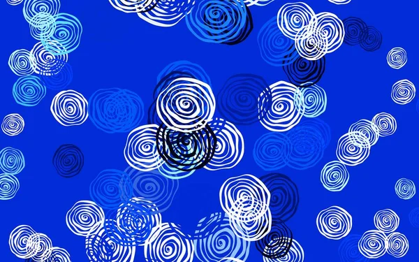 Hellblauer Grüner Vektor Doodle Hintergrund Mit Rosen Leuchtend Farbige Illustration — Stockvektor