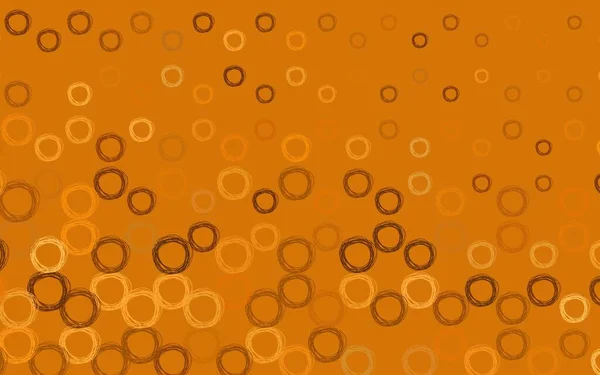 Világos Narancssárga Vektor Minta Gömbökkel Homályos Dekoratív Design Absztrakt Stílusban — Stock Vector