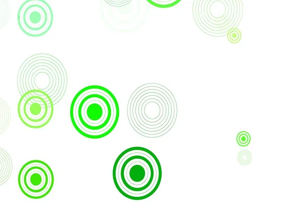 Modèle Vectoriel Vert Clair Jaune Avec Des Cercles Illustration Abstraite — Image vectorielle