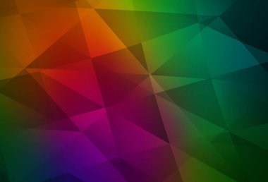 Koyu renkli vektör çokgen desen. Gradyanı olan üçgen geometrik örnek. İşiniz için en iyi üçgen tasarım.