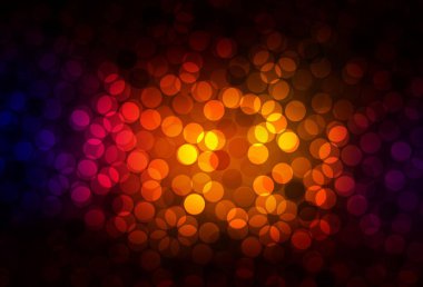 Daireli koyu kırmızı vektör şablonu. Bulanık yağmur damlaları olan soyut bir çizim. Poster ve web siteleri için tasarım.