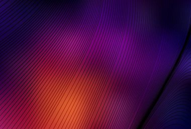 Koyu pembe, kıvrımlı sarı vektör dokusu. Değişken çizgileri olan renkli soyut çizimler. Fikirlerin için bir örnek..