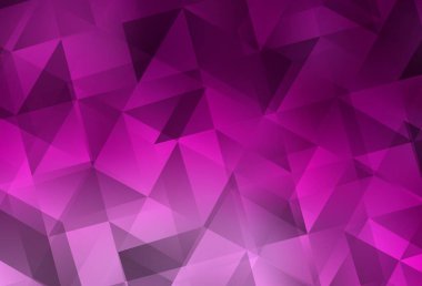 Açık pembe vektör çokgen arkaplan. Çokgen şekilli bir örnek. Web siteniz için çokgen tasarım.