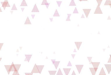 Açık pembe, üçgen biçiminde sarı vektör dokusu. Üçgen şekilli ışıltılı soyut çizimler. Poster ve afiş için en iyi tasarım.