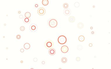 Dairesel açık kırmızı vektör şablonu. Soyut arka planda bulanık kabarcıklar ve renkli gradyan. İş ilanınız için tasarım.