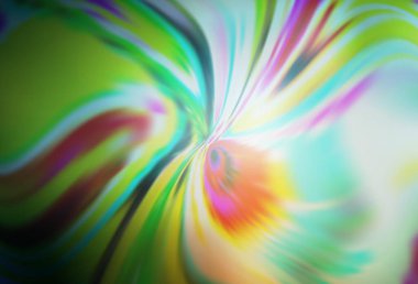 Açık mavi, kıvrımlı çizgileri olan kırmızı vektör şablonu. Renkli çizgileri ve şekilleri olan bir örnek. Reklamınız, broşürleriniz, broşürleriniz için yeni bir doku..