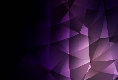 Karanlık Mor vektör soyut mozaik zemin. Üçgenlerden oluşan parlayan çokgen çizimler. İşiniz için yepyeni bir tasarım..