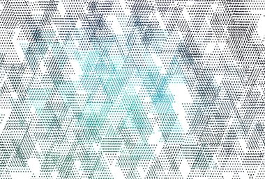 Açık mavi, çemberli çokgen biçimli yeşil vektör arkaplan. Noktalı, soyut şekilli dekoratif tasarım. Reklamlar için desen.