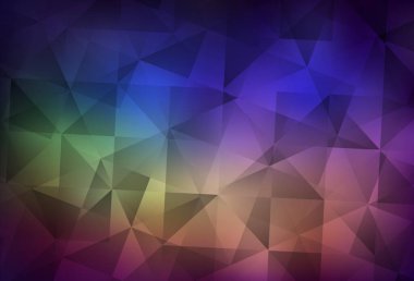 Açık Çokrenkli vektör çokgen şablonu. Soyut ve üçgenli renkli çizimler. İş tasarımınız için yepyeni bir tarz.