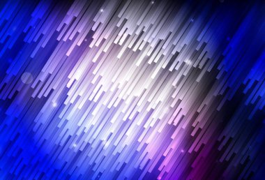 Koyu pembe, keskin çizgileri olan mavi vektör deseni. Çizgilerle modern geometrik soyut çizim. Reklam, kitapçıklar, broşürler için desen.