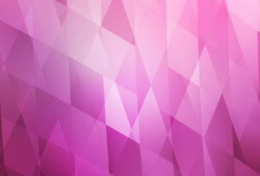Açık Pembe vektör arkaplanı çokgen biçiminde. Dikdörtgenleri ve kareleri olan güzel bir çizim. İş ilanları, broşürler, broşürler için desen