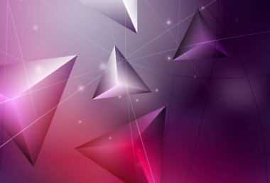 Koyu pembe vektör üçgen mozaik doku. Üçgenli modern soyut çizim. Web siteniz için yeni bir doku.