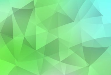 Açık yeşil vektör çokgen desen. Üçgenli parlak renkli çizimler. Broşürünüz için yepyeni bir tasarım..