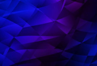 Koyu pembe, mavi vektör çokgen desen. Üçgenli parlak renkli çizimler. Cep telefonunun arka planının şablonu.