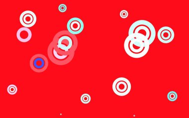 Açık yeşil, baloncuklu kırmızı vektör arka planı. Renkli su damlaları olan modern soyut çizimler. İş ilanınız için tasarım.